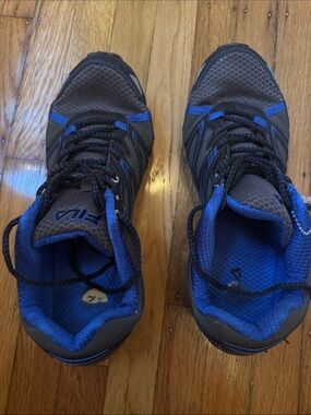 Fila Men's Gray and Royal Blue Running Shoes